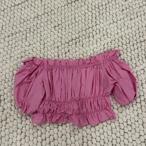 Zara pink crop top